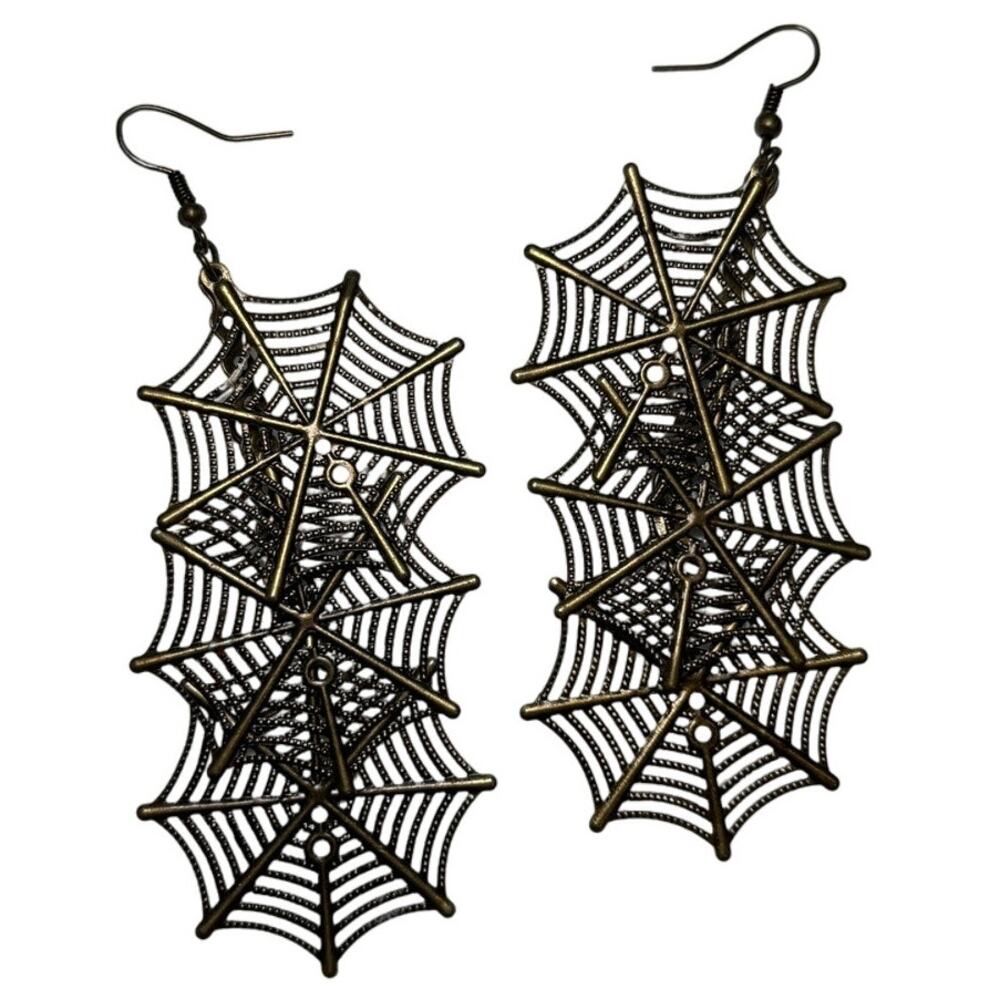 Spider Web Drop Earrings‎ for Women Halloween Dangle Earrings